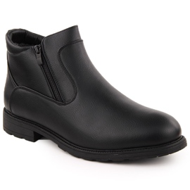 Atletico Stivali da uomo, stivali Chelsea isolanti, stile uomo nero WS-002