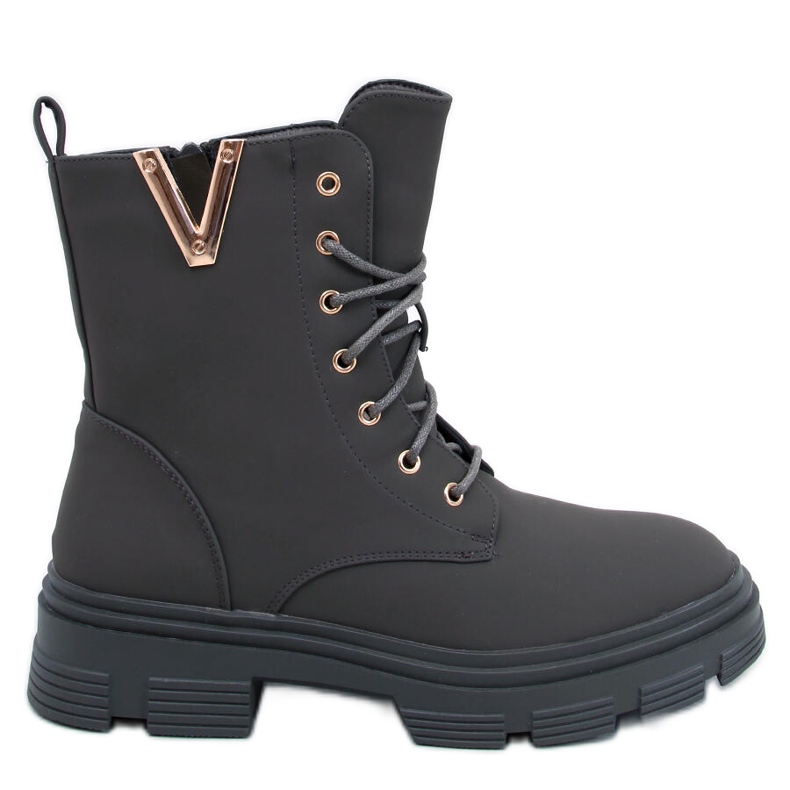Stivaletti stringati militari Clend Khaki verde