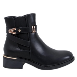 Stivaletti Chelsea Gavins in PU nero
