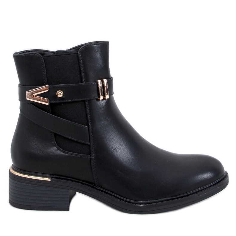 Stivaletti Chelsea Gavins in PU nero