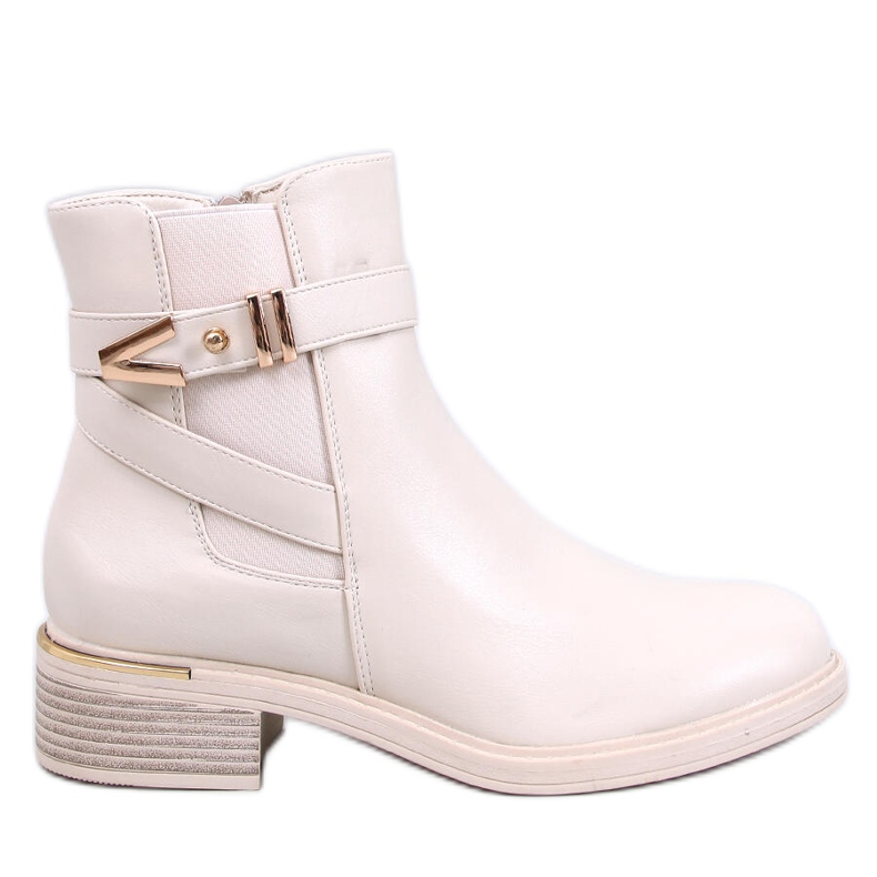 Stivaletti Chelsea Gavins in PU beige
