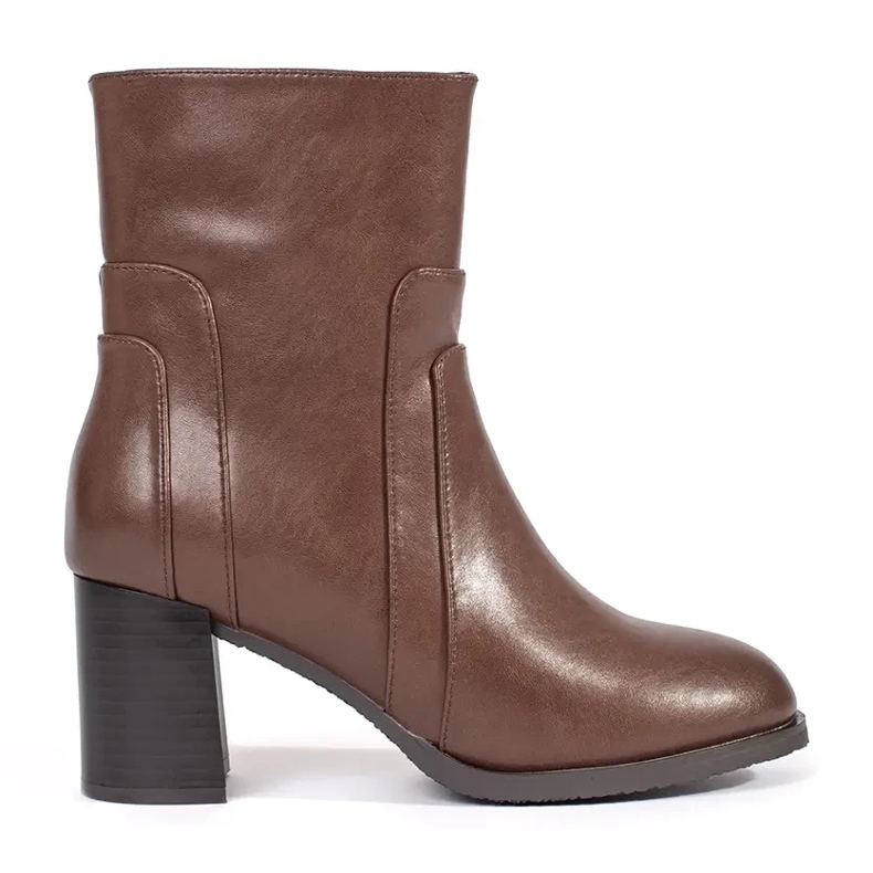 Stivaletti da donna in pelle marrone di Sergio Leone