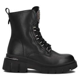 Filippo DBT6521/24 Stivali platform in pelle Bk, neri nero