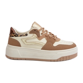 Sneakers Leopard Leopard da donna Beige Henizore