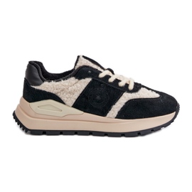 Sneakers in pelle isolanti da donna Big Star OO274A318 Sistema HI-POLY Nere nero