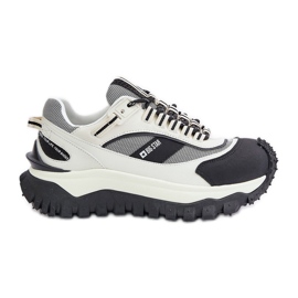 Sneakers da Donna in Pelle sulla Piattaforma Big Star OO274A220 Sistema HI-POLY Bianco e Nero