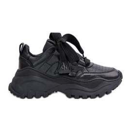 Sneakers da Donna in Pelle Nere CheBello 4583 nero