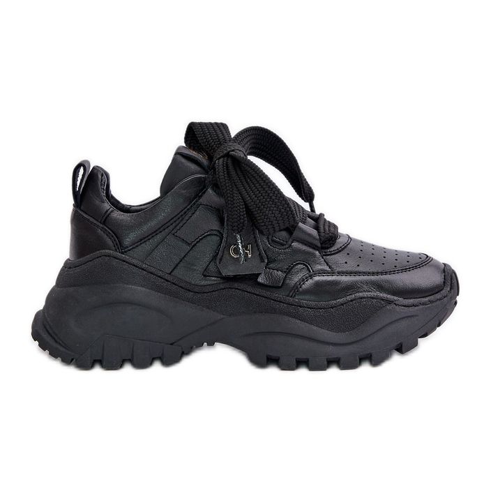 Sneakers da Donna in Pelle Nere CheBello 4583 nero