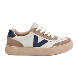 Vinceza 7923 Scarpe da ginnastica in pelle da donna, Beige