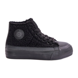 Sneakers da donna isolate con pelliccia di montone Big Star OO274A443 Nero