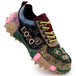 Scarpe Potocki, riccamente decorate 16324 WOL275A multicolore