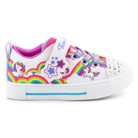 Skechers S-Lights Ragazze Twinkle Sparks Jumpin Clouds scarpe 314809N-WMLT bianca