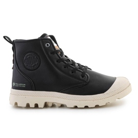 Scarpe U Palladium Pampa Hi Re-Vegan in pelle 74378-008-M Nere nero