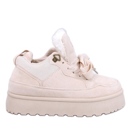 Sneaker con plateau isolante Skinner Beige
