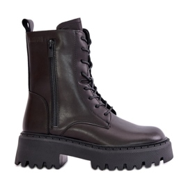 Stivali da lavoro da donna isolati in pelle Big Star OO274A387 Neri nero