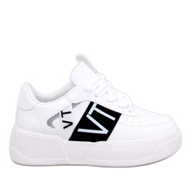 Sneaker con plateau Sterry Bianco Nero - Inello bianca