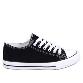 Sneakers classiche stringate Levens Nero (suola bianca) - Inello