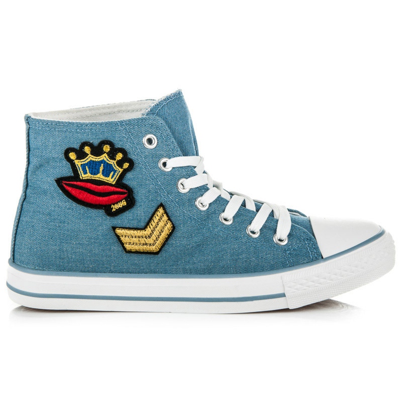 Sneakers Alte Sulla Rilegatura blu