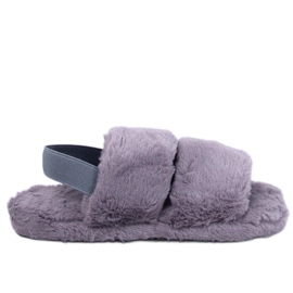 Ciabatte da donna Rhodes Grey con elastico grigio