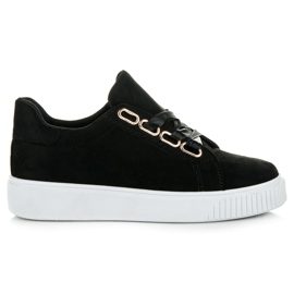 Ideal Shoes Sneakers legate con un nastro nero