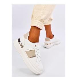 Holms Scarpe da ginnastica con plateau beige - Inello bianco