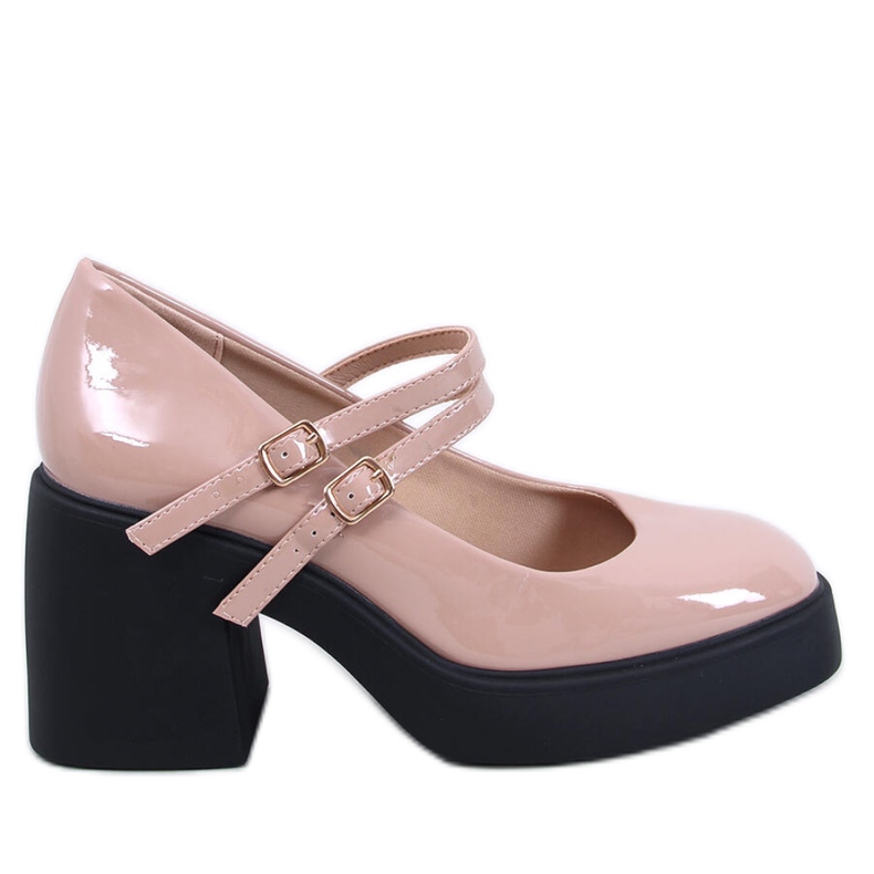 Décolleté Lorai Khaki con tacco largo - Inello beige