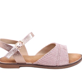 Sandali da donna Mollies Champagne - Inello rosa