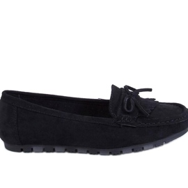 Mocassini in camoscio nero
