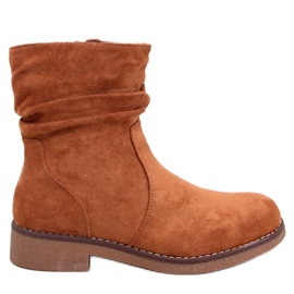 Stivaletti con volant di Bracy Camel marrone