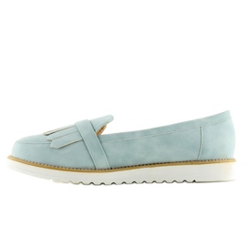 Mocassini blu da donna