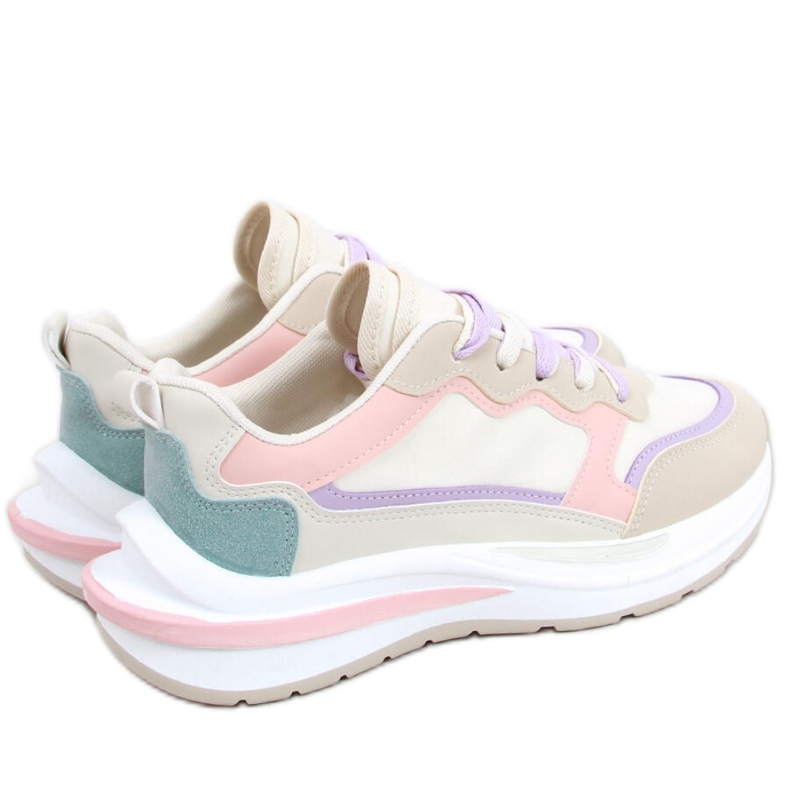 Scarpe sportive rosa beige