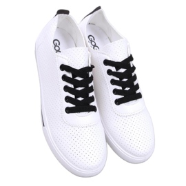 Sneakers traforate da donna Nero bianca