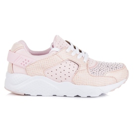 Kylie Scarpe sportive con cristalli rosa