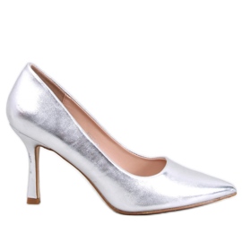 Tacchi alti da donna color argento grigio