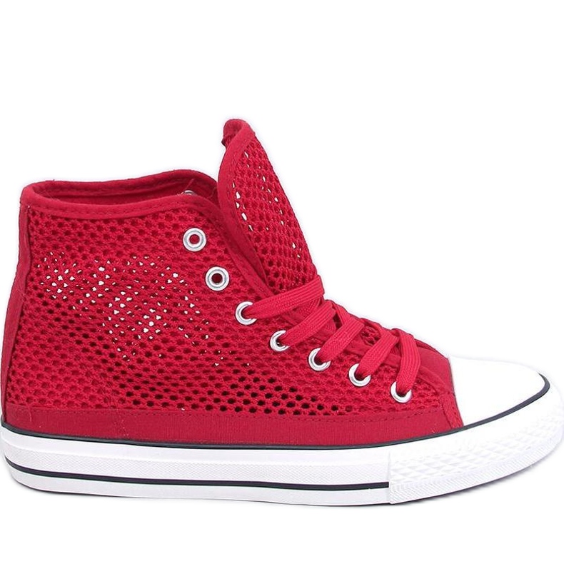 Sneaker alte traforate rosse rosso