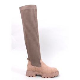Stivali a calza Trotter Khaki - Inello marrone
