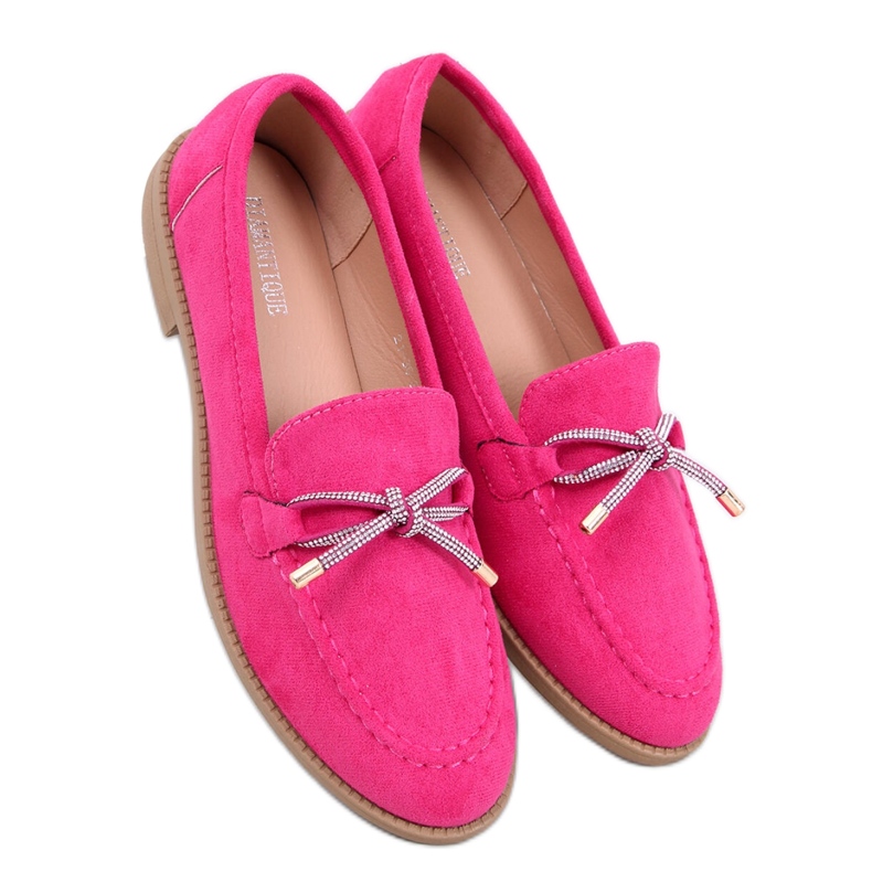 Mocassini da donna in camoscio Fucsia rosa