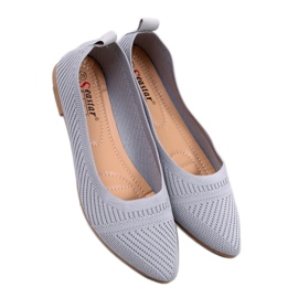Ballerine in tessuto grigio