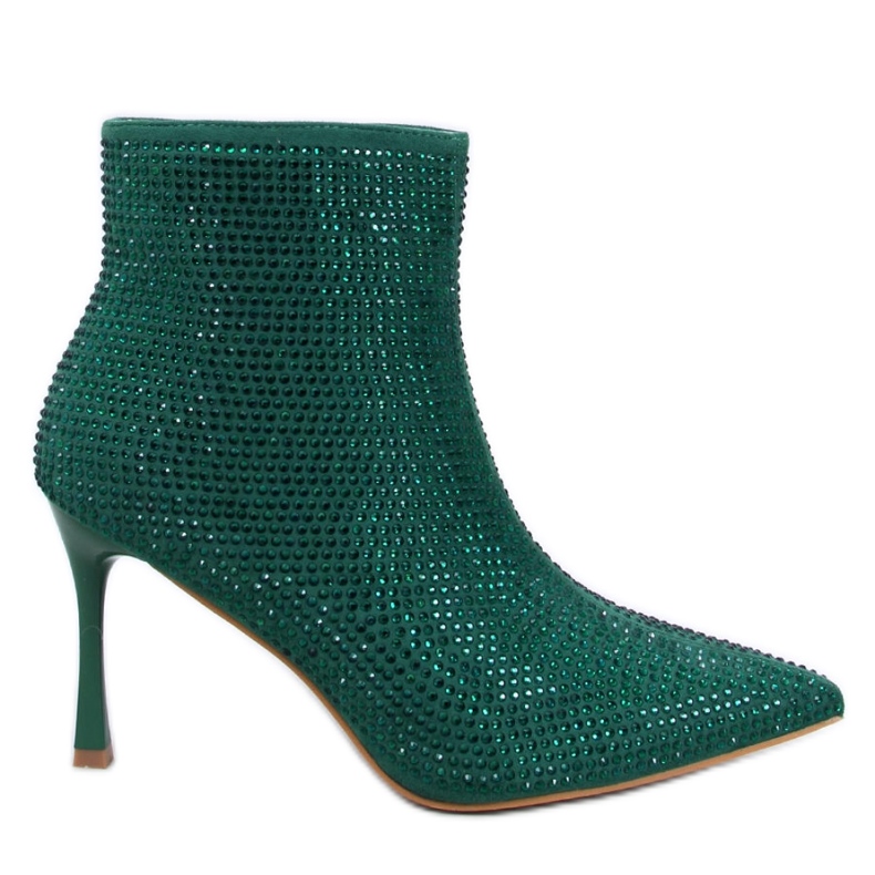 Stivaletti tacco alto con cristalli Verdi verde