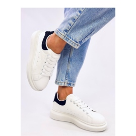 Sneaker con plateau bianco nero