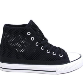Sneakers alte traforate Nere nero