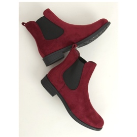 Stivaletti Chelsea classici bordeaux da donna MR-9 Wine - Inello rosso