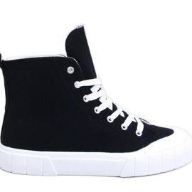 Sneakers in tela per la caviglia Nera nero