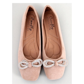 Ballerine in camoscio con fiocco di Serna Kaki - Inello beige