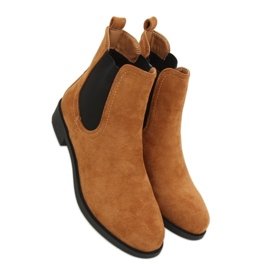 Stivaletti Chelsea classici color cammello da donna marrone