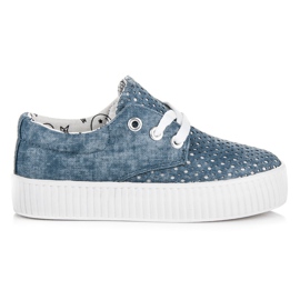 Kylie Scarpe da ginnastica legate sulla piattaforma blu