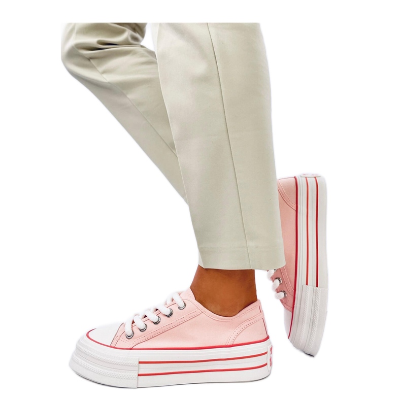 Sneaker doppia suola rosa