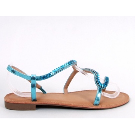Adani Sandali con cristalli blu - Inello