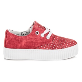 Kylie Scarpe da ginnastica legate sulla piattaforma rosso