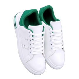 Scarpe da ginnastica con zeppa verdi bianca